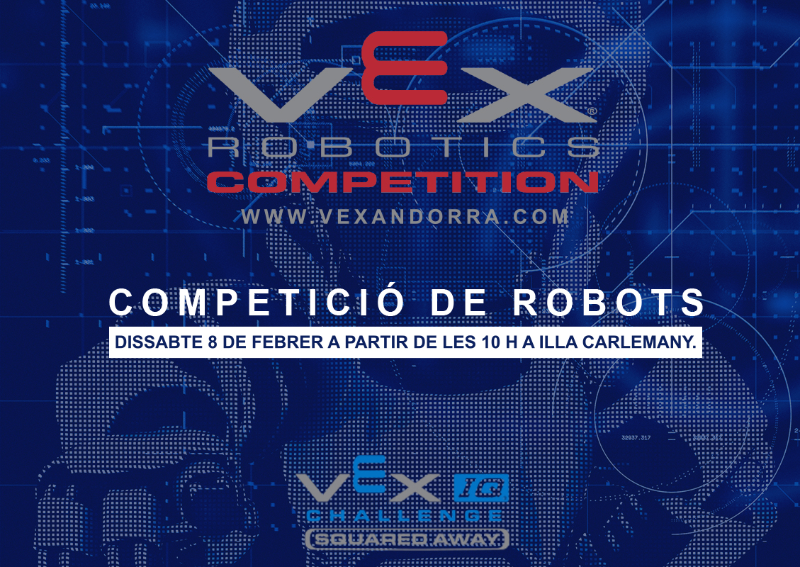 Cartell de Competició de Robots Andorra illa Carlemany